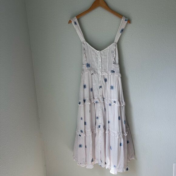 Free People Daisy Chain Midi Dress in Neutral Combo - Picture 10 of 12